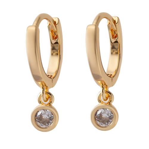 Boucles d'oreilles en laiton zircon cubique pavent, avec zircon cubique, moulage sous pression, pour femme, plus de couleurs à choisir, protéger l'environnement, sans nickel, plomb et cadmium Vendu par sac