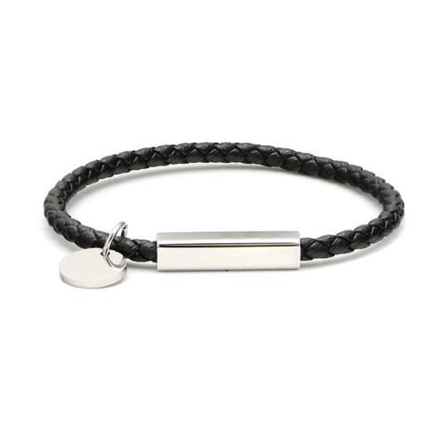 Cowhide Bracelet, with 304 Stainless Steel, Unisex [