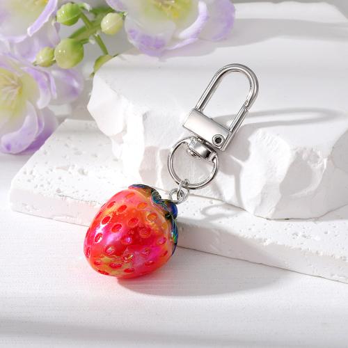 Acrylic Key Chain, with Zinc Alloy, Unisex key clasp length 65-70mm 