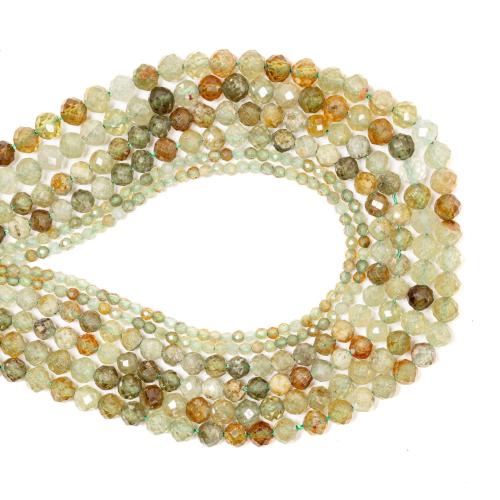 Garnet Beads, DIY & faceted, green 