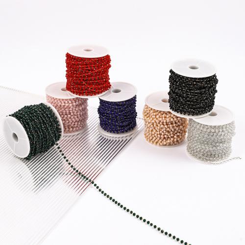 宝石用原石ビーズチェーン, 銅, とともに ガラス, ゴールドメッキ, DIY, 無色, 売り手 M