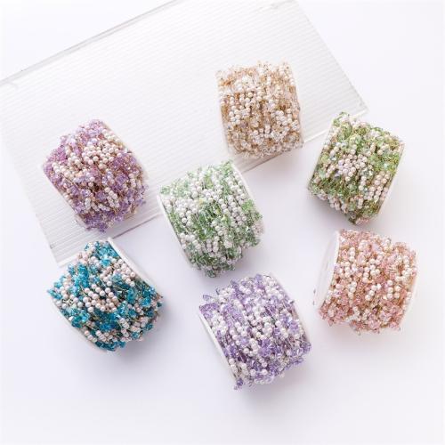 宝石用原石ビーズチェーン, 銅, とともに プラスチック & プラスチック製パール, 蝶, メッキ, DIY, 無色, 売り手 M