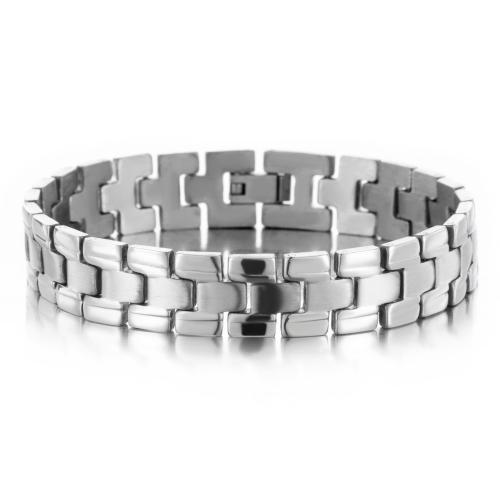 Bracelets en acier inoxydable, Acier inoxydable 304, poli, bijoux de mode & pour homme, couleur originale mm mm, Vendu par PC