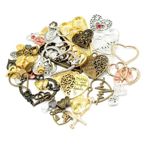 Bijoux pendentifs en Zinc alliage , alliage de zinc, Placage, envoyé au hasard & DIY, plus de couleurs à choisir Vendu par sac