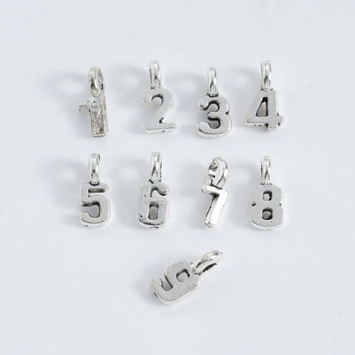 Zinc Alloy Alphabet Pendants, plated, random style & DIY 