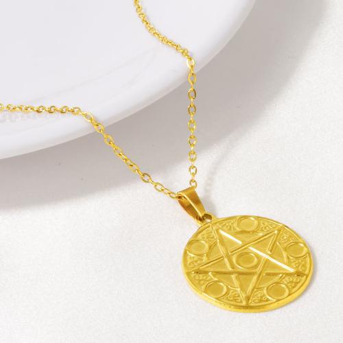 Collier de bijoux en acier inoxydable, Acier inoxydable 304, Rond, Placage, pour femme, plus de couleurs à choisir, Vendu par PC