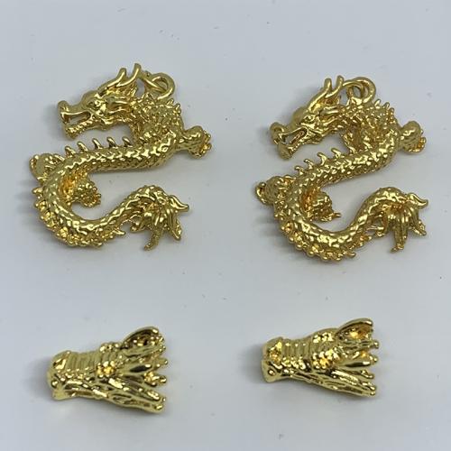 Bijoux pendentifs en Zinc alliage , alliage de zinc, dragon, Placage de couleur d'or, DIY & styles différents pour le choix, Vendu par PC