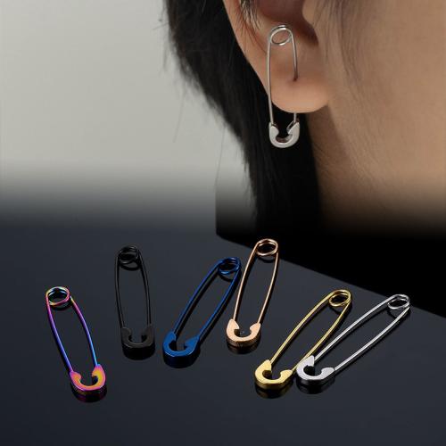 304 Edelstahl Ohrpiercing, Büroklammer, plattiert, unisex, keine, 38.6mm, verkauft von PC