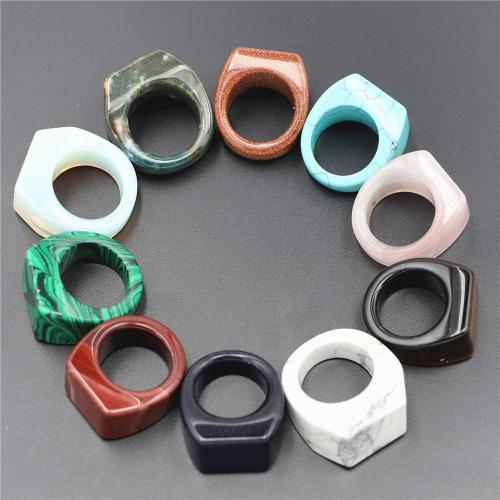 Edelstein Fingerring, Naturstein, verschiedenen Materialien für die Wahl & unisex, keine, Inner diameter about:19-20mm,Width:32-34mm,thickness:18mm, verkauft von PC