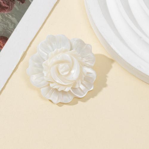 Broches de Nácar, Nácar Blanca, Flor, Joyería, Blanco, 33x33mm, Vendido por UD