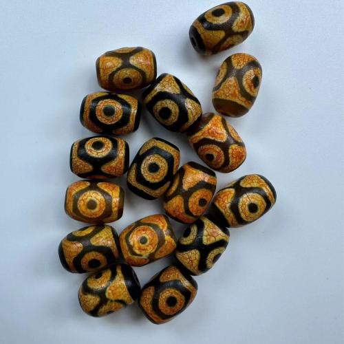 Natürliche Tibetan Achat Dzi Perlen, Antikes Finish, DIY, orange, 12x16mm, verkauft von PC