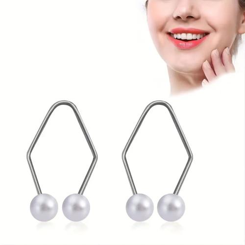 304 Edelstahl Dermal Piercing Schmuck, mit Kunststoff Perlen, poliert, unisex, keine, 40x25mm, verkauft von PC