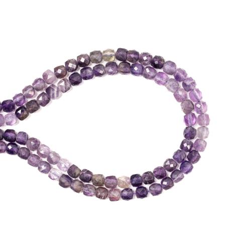 Natural Amethyst Beads, Square, DIY, purple Approx 38 cm 