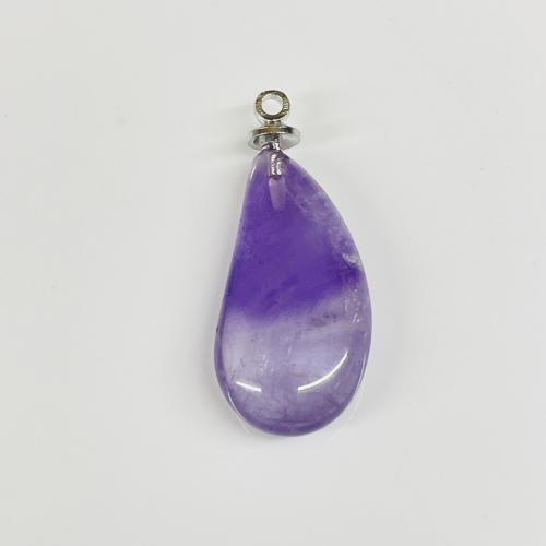 Amethyst Anhänger Februar Birthstone, Aubergine, DIY, violett, 26x11x6mm, verkauft von PC