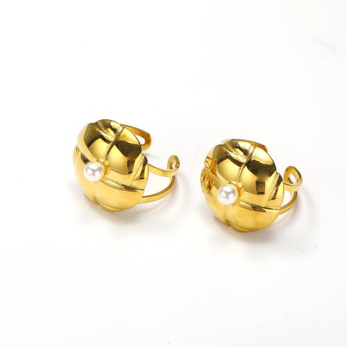 Anillos de Acero Inoxidable, acero inoxidable 304, con Perlas plásticas, Recubrimiento iónico al vacío, para mujer, Vendido por UD