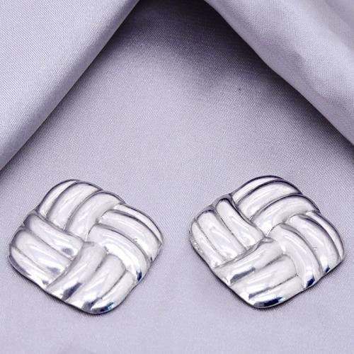 Stainless Steel Earring Stud Component, 304 Stainless Steel, silver color plated, DIY, silver color 
