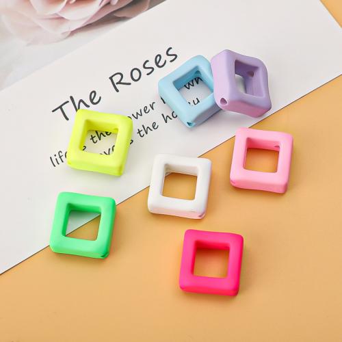 Satinierte Acrylperlen, Acryl, Quadrat, DIY, keine, 18x18mm, 100PCs/Tasche, verkauft von Tasche