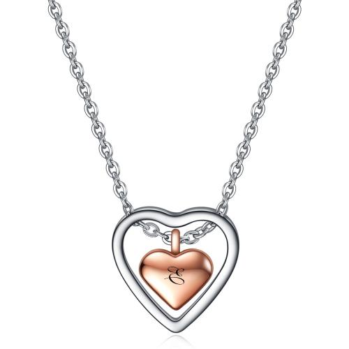 Acier titane collier, avec 2inch chaînes de rallonge, coeur, Placage, unisexe & chaîne ovale & styles différents pour le choix Environ 19.7 pouce, Vendu par PC
