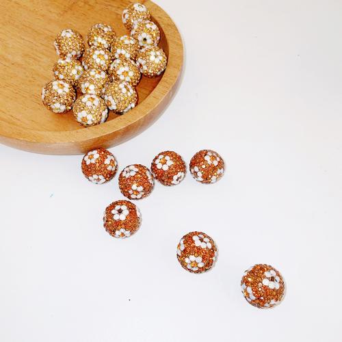 Abalorios de Fimo con Diamantes de Imitación , Arcilla polimero, Bricolaje, más colores para la opción, 16mm, Vendido por UD[