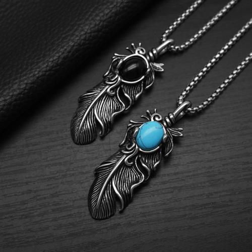 Collar de Acero Inoxidable, acero inoxidable 304, con Piedra preciosa sintética, Recubrimiento iónico al vacío, unisexo & diferentes estilos para la opción, más colores para la opción, Vendido por UD