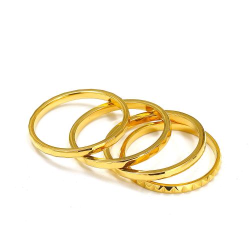 Anillos de Acero Inoxidable, acero inoxidable 304, Recubrimiento iónico al vacío, diverso tamaño para la opción & diferentes estilos para la opción & para mujer, más colores para la opción, Vendido por UD