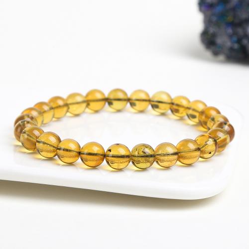 ambre bracelet, Rond, fait à la main, naturel & unisexe & normes différentes pour le choix Environ 6 pouce, Vendu par PC