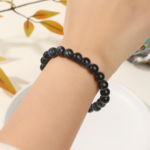 aigue-marine bracelet, Rond, fait à la main, naturel & unisexe & normes différentes pour le choix Environ 6-6.5 pouce, Vendu par PC