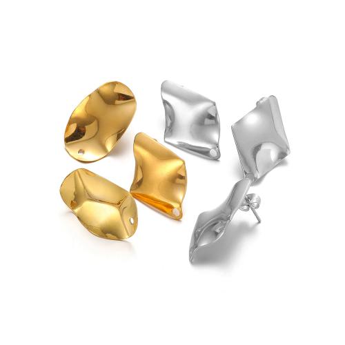 Stainless Steel Earring Stud Component, 304 Stainless Steel, Vacuum Ion Plating, fashion jewelry & for woman 