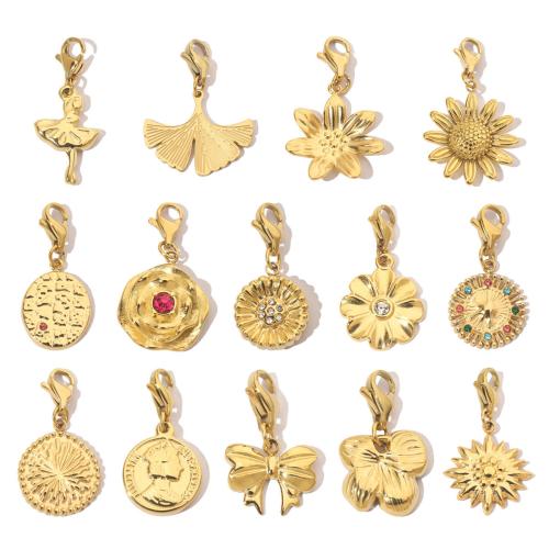 Pendentifs en acier inoxydable, Acier inoxydable 304, Placage ionique sous vide, DIY & avec strass, plus de couleurs à choisir Vendu par sac