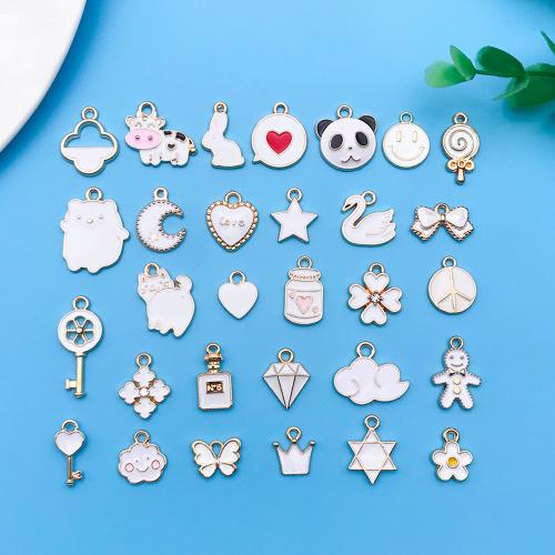 Zinc Alloy Enamel Pendants, plated, DIY 