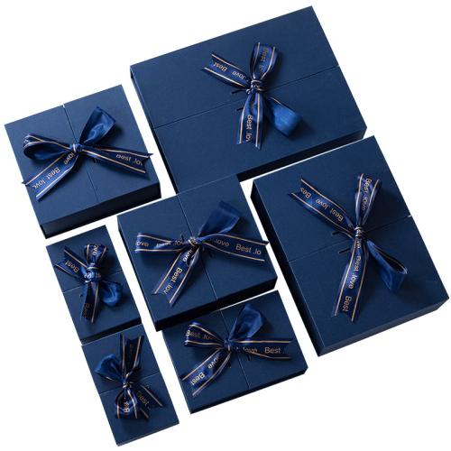 Boîte Cadeau de bijoux, papier, Anti-poussière & normes différentes pour le choix & avec une décoration de noeud à boucles, plus de couleurs à choisir, Vendu par PC