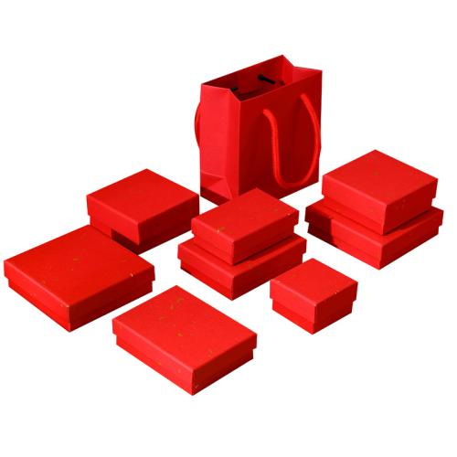 Boîte Cadeau de bijoux, papier, avec Éponge, Anti-poussière & normes différentes pour le choix, rouge, Vendu par PC