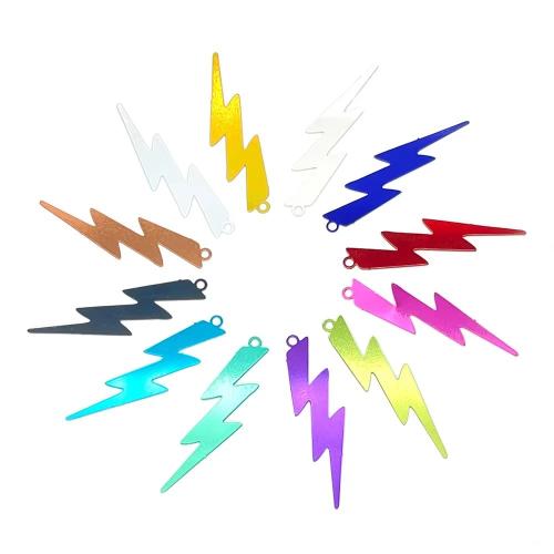 Pendentifs en acier inoxydable, Acier inoxydable 304, Symbole de la foudre, Placage ionique sous vide, DIY, plus de couleurs à choisir Environ 1.5mm, Environ Vendu par sac