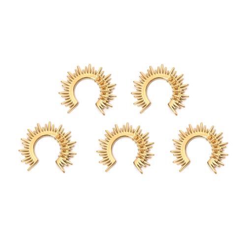 Stainless Steel Earring Stud Component, 304 Stainless Steel, Vacuum Ion Plating, DIY, golden 