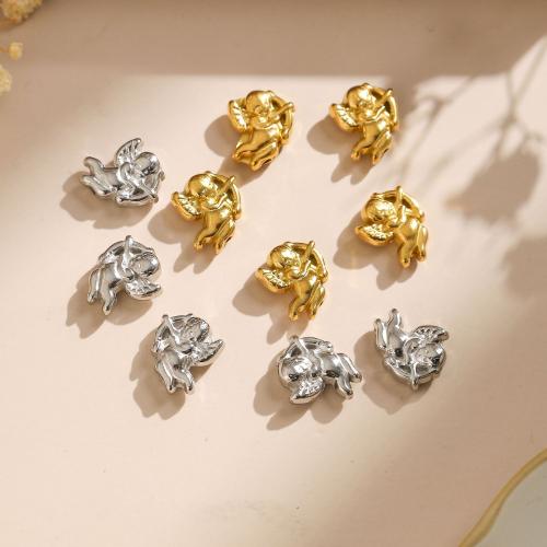 Stainless Steel Beads, 304 Stainless Steel, Angel, plated, DIY 