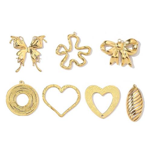 Pendentifs en acier inoxydable, Acier inoxydable 304, Placage ionique sous vide, DIY, plus de couleurs à choisir Vendu par sac