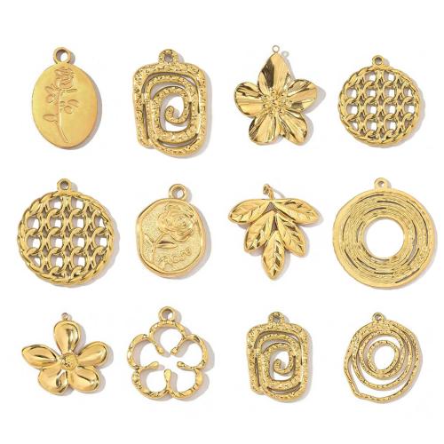 Pendentifs en acier inoxydable, Acier inoxydable 304, Placage ionique sous vide, DIY, plus de couleurs à choisir Vendu par sac