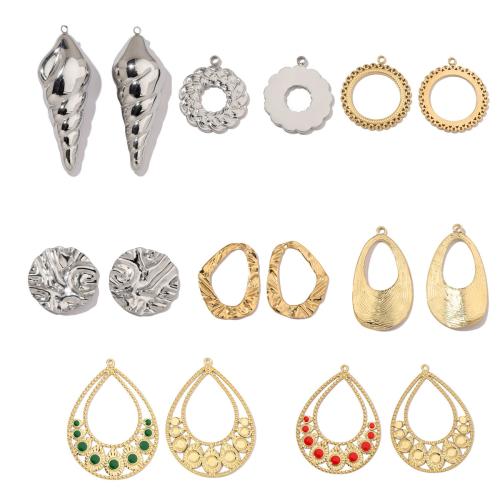 Pendentifs en acier inoxydable, Acier inoxydable 304, Placage ionique sous vide, DIY & émail, plus de couleurs à choisir Vendu par sac