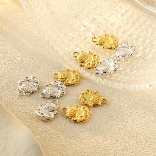 Pendentifs en acier inoxydable, Acier inoxydable 304, chat, Placage ionique sous vide, DIY, plus de couleurs à choisir Vendu par sac