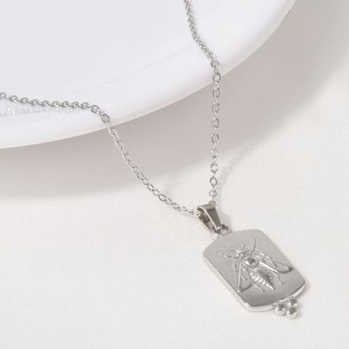 Collar de Acero Inoxidable, acero inoxidable 304, Cuadrado, chapado, para mujer, más colores para la opción, longitud:40 cm, Vendido por UD