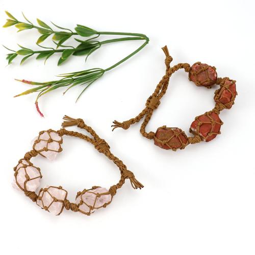 Bracelets en pierres précieuses, Cordon de noeud, avec Pierre naturelle, bijoux de mode & différents matériaux pour le choix, plus de couleurs à choisir cm, Vendu par PC