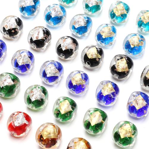 Gold Foil Lampwork Beads, DIY Approx 1.5mm 