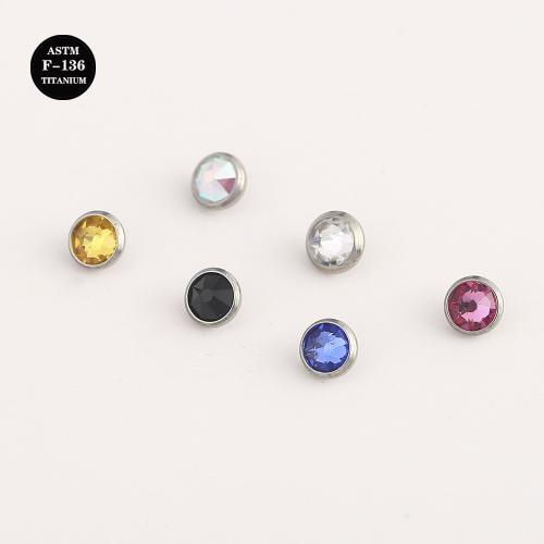 Alliage de titane Ancre cutanée, unisexe & normes différentes pour le choix & pavé de micro zircon, plus de couleurs à choisir, Vendu par PC