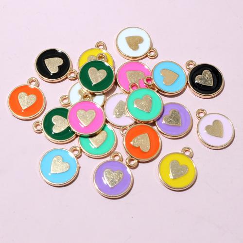 Zinc Alloy Enamel Pendants, gold color plated, DIY Approx 