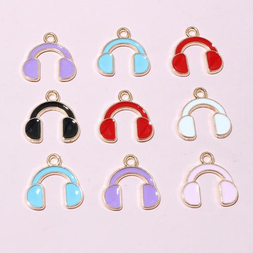Zinc Alloy Enamel Pendants, gold color plated, DIY Approx 