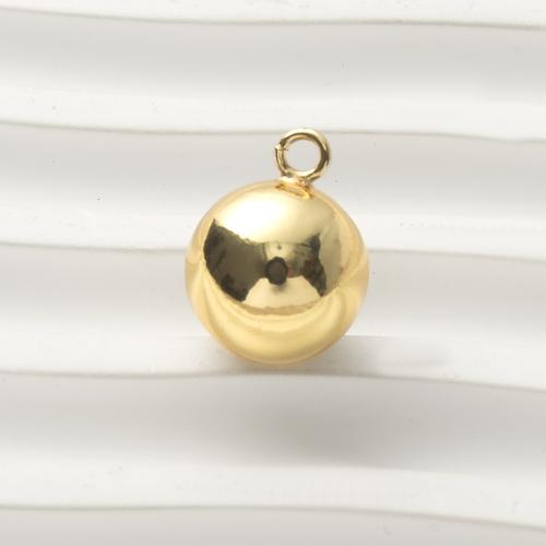 Bijoux pendentifs en laiton, Rond, Placage de couleur d'or, DIY Vendu par PC