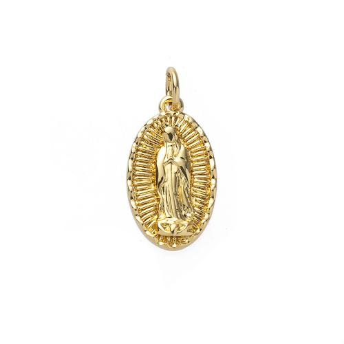 Bijoux pendentifs en laiton, croix, Placage de couleur d'or, DIY Vendu par PC