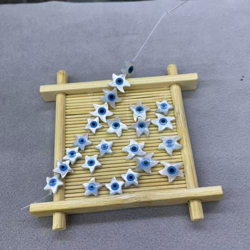 Perles de mauvais œil mode, Lèvre blanche, étoile, DIY & modèles différents pour le choix, blanc Vendu par sac[