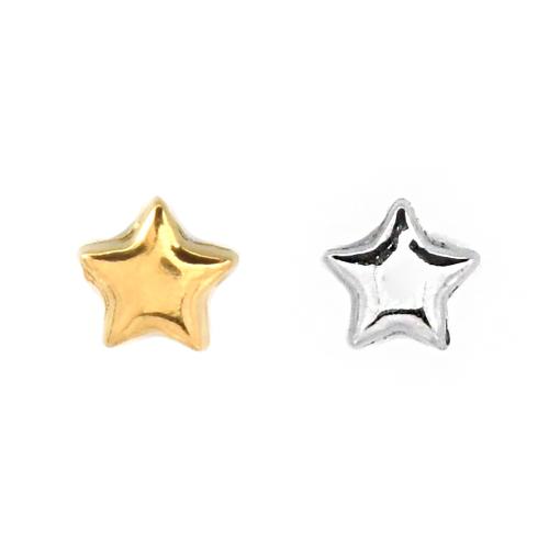 Stainless Steel Beads, 304 Stainless Steel, Star, Vacuum Ion Plating, DIY 