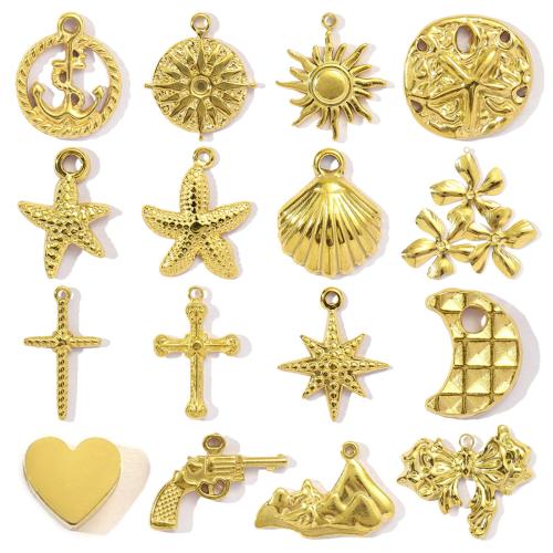 Pendentifs en acier inoxydable, Acier inoxydable 304, Placage ionique sous vide, DIY & styles différents pour le choix, plus de couleurs à choisir Vendu par sac